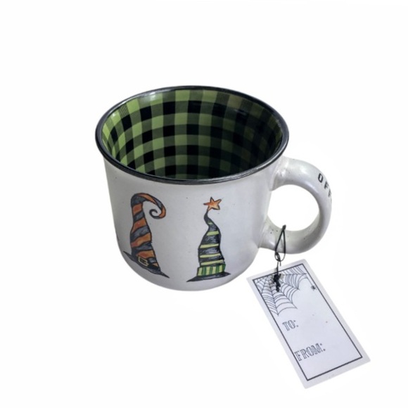 NWT Cobwebs & Cauldrons “Off Duty Witch" Large Stoneware Soup / Mug - Picture 4 of 16